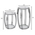 Scarlett Silver & White Marble Side Table
